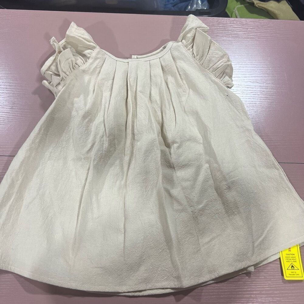 🏈 Baby Girl Beige Dress